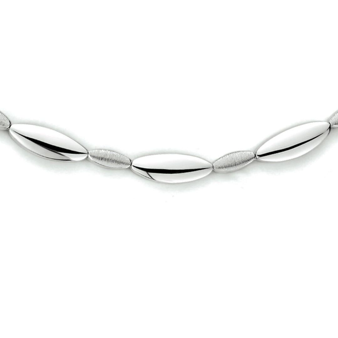 collier 5,2 mm 43 cm poli/mat zilver gerhodineerd