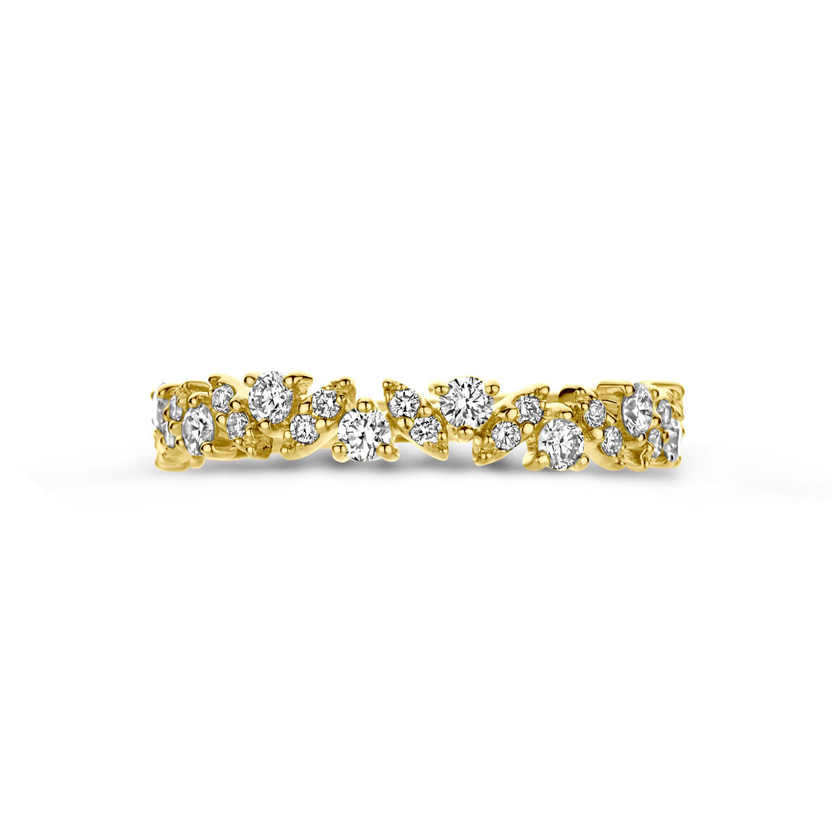 anillo diamante 0.49ct h si oro amarillo 14K