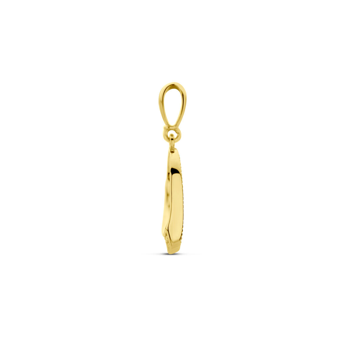 colgante corazón zirconia 14K oro amarillo