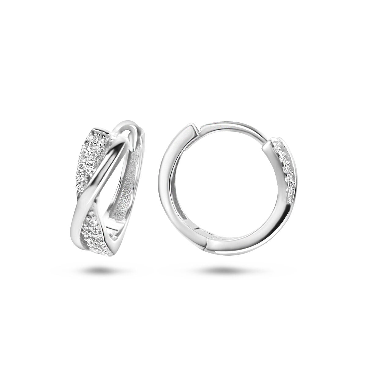 aros de circonita plata rodiada