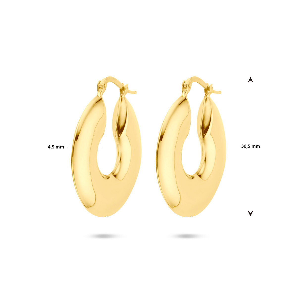 aros 30,5 mm 1 micron plata chapado en oro amarillo