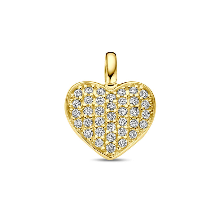 hanger hart en diamant h si 14K geelgoud