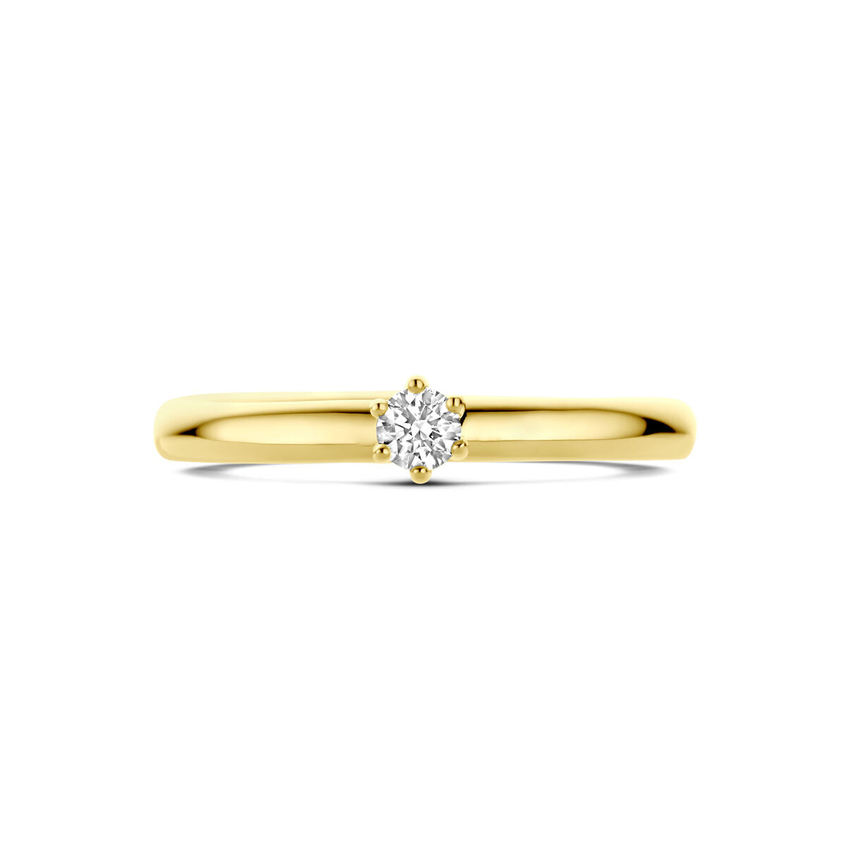 anillo de compromiso diamante 0.10ct h si oro amarillo 14K
