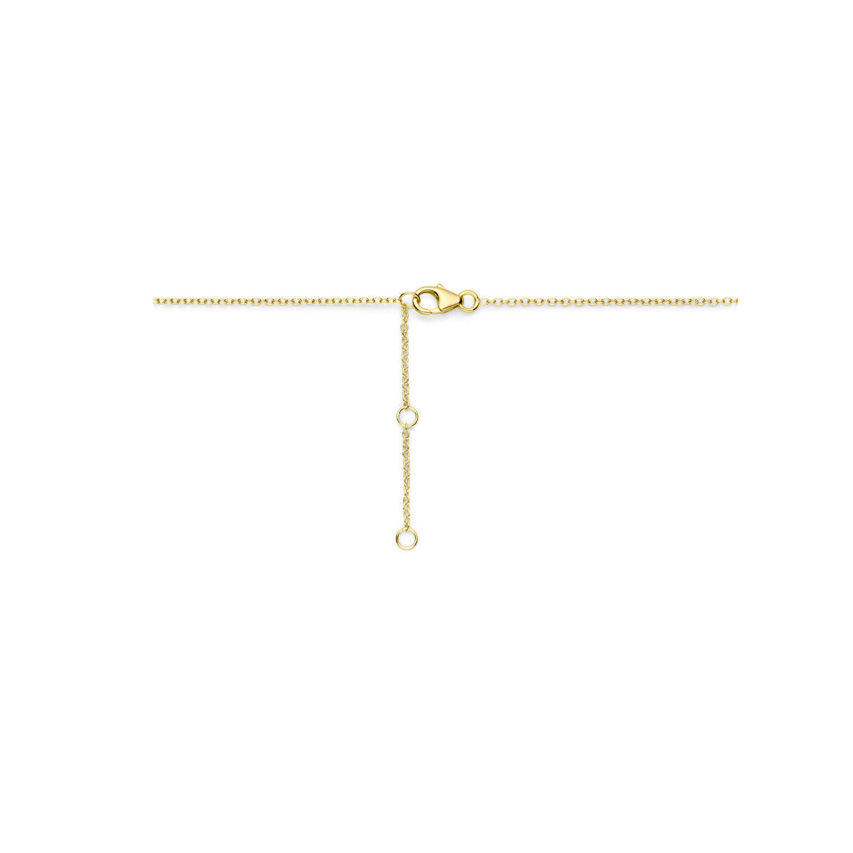 collar corazón 41 - 43 - 45 cm 3 micrones plata chapado en oro amarillo