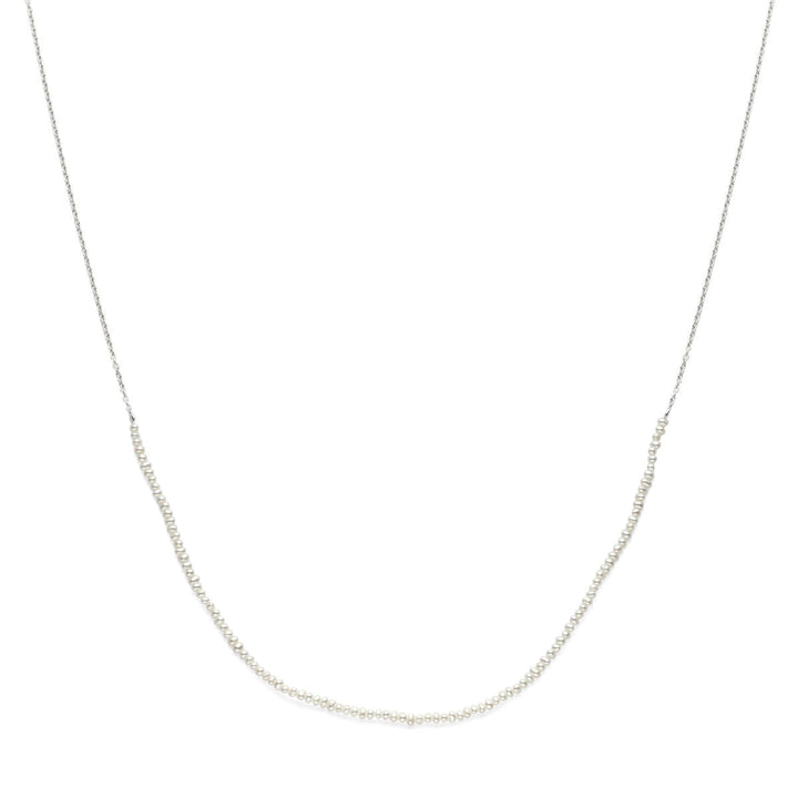 collier parels 41 - 45 cm zilver gerhodineerd