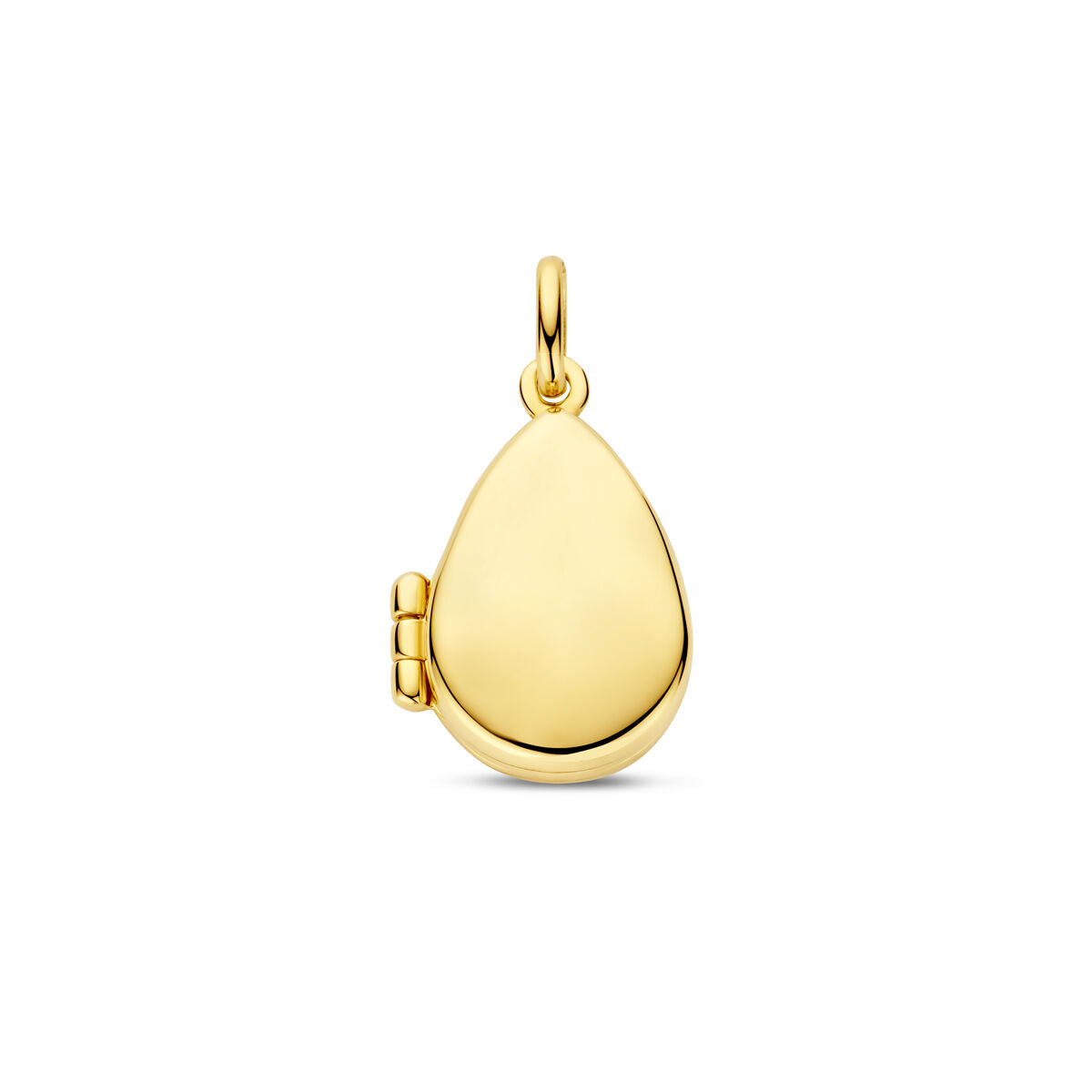 Colgante en forma de gota de 20 mm, fabricado en oro amarillo de 14 quilates.