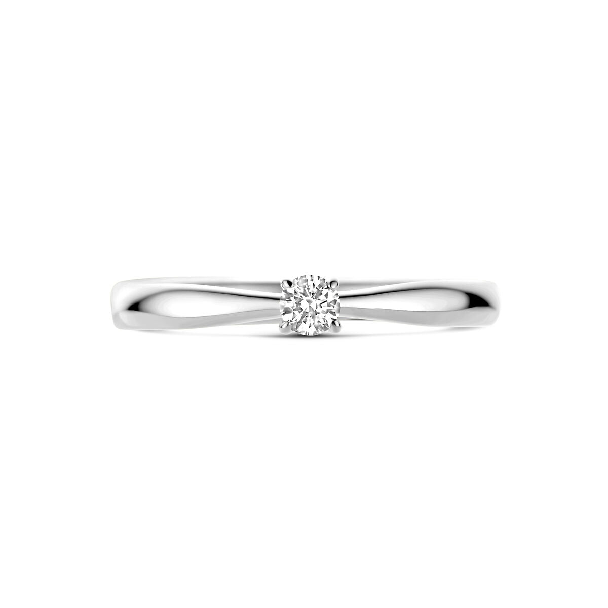 anillo de compromiso diamante 0.10ct h si oro blanco 14K