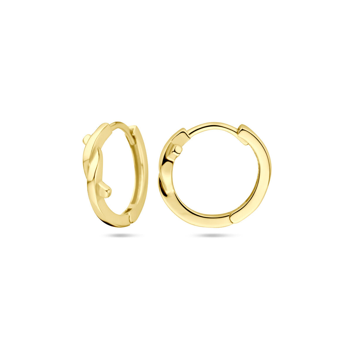 aros 12,5 mm 1 micrón plata chapado en oro amarillo