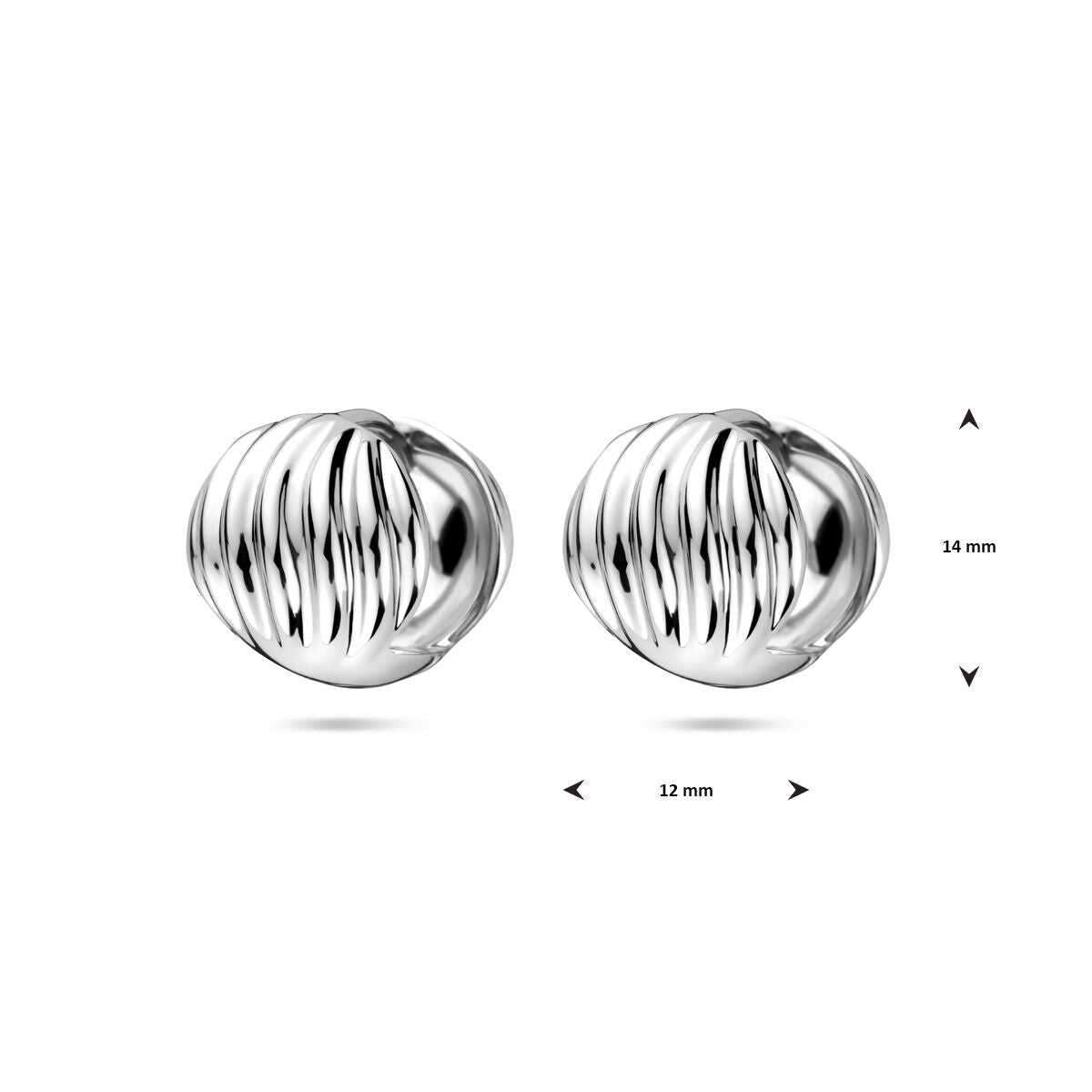 aros 14 mm plata rodiado