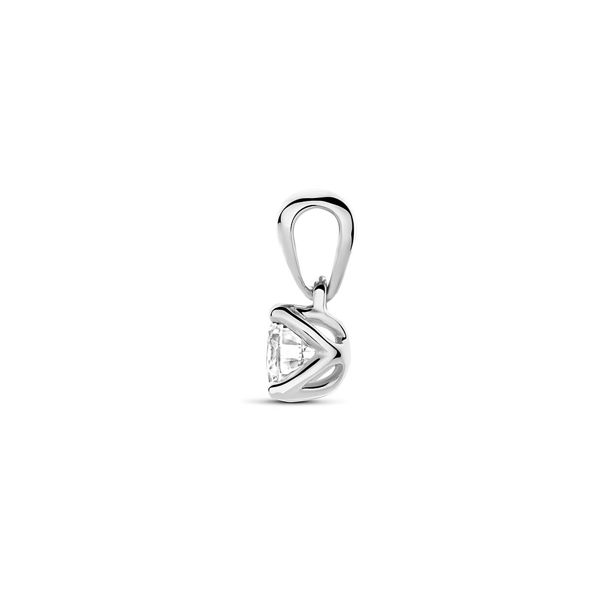 colgante diamante cultivado en laboratorio 0.25ct h si 9,5 mm oro blanco 14K
