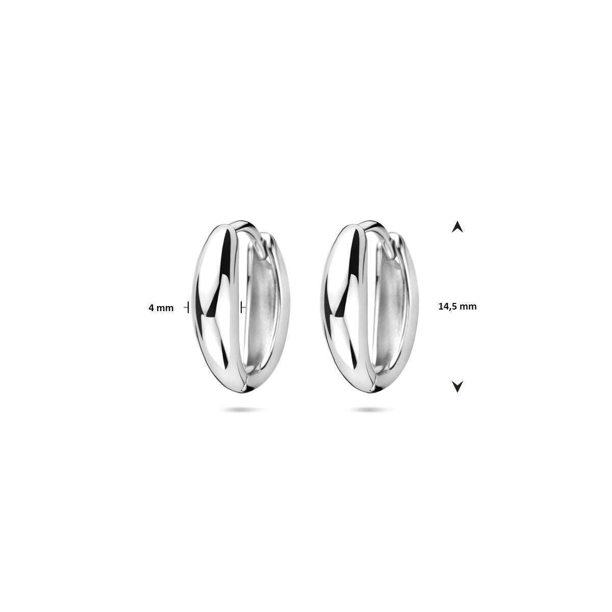 aros 14,5 mm plata rodiado