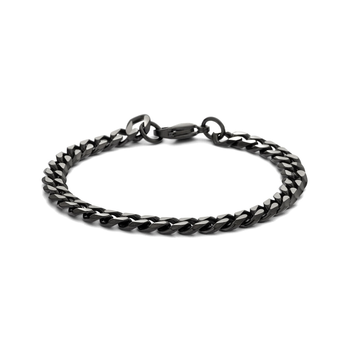 Pulsera de acero inoxidable con ion plating, diseño de gourmette de 7,0 mm.