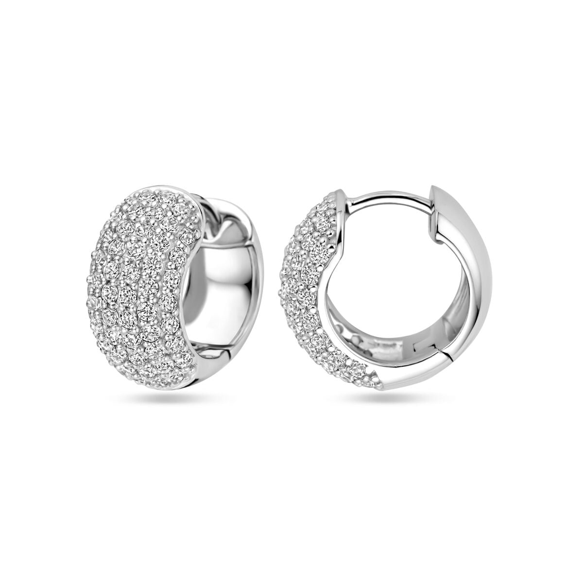 aros de circonita 16 mm plata rodiada