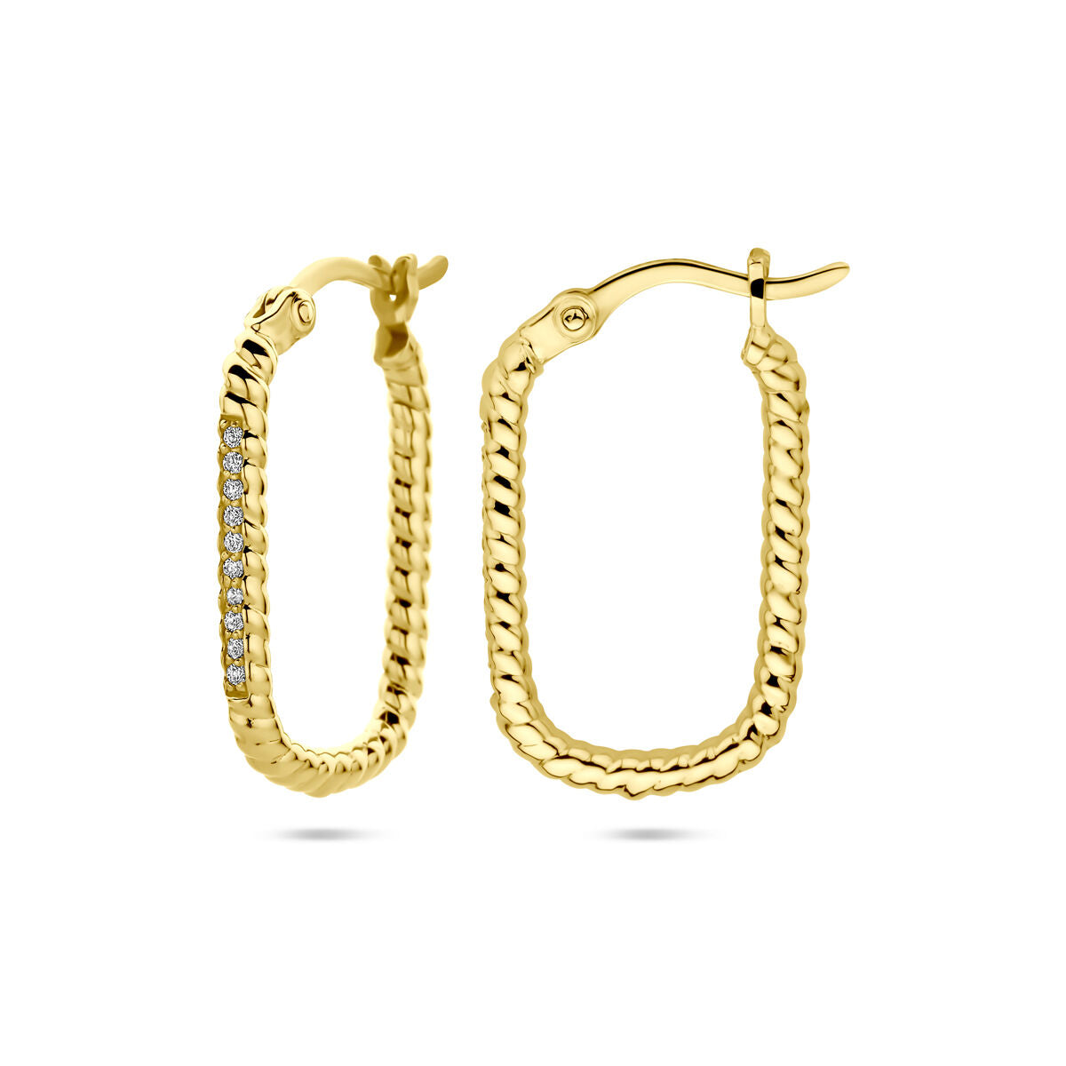 aros de zirconia 1 micrón plata chapado en oro amarillo