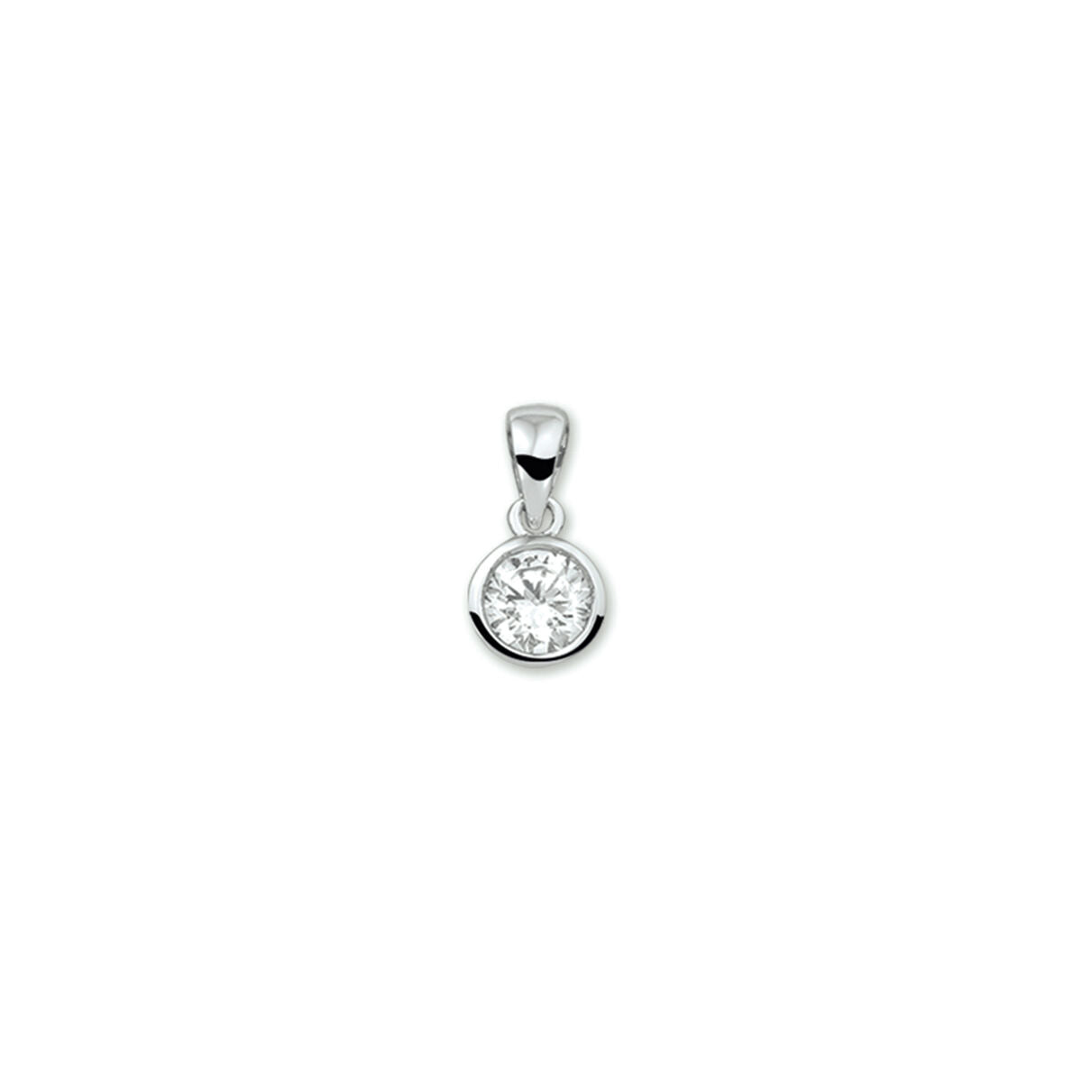 colgante de zirconia plata rodiada