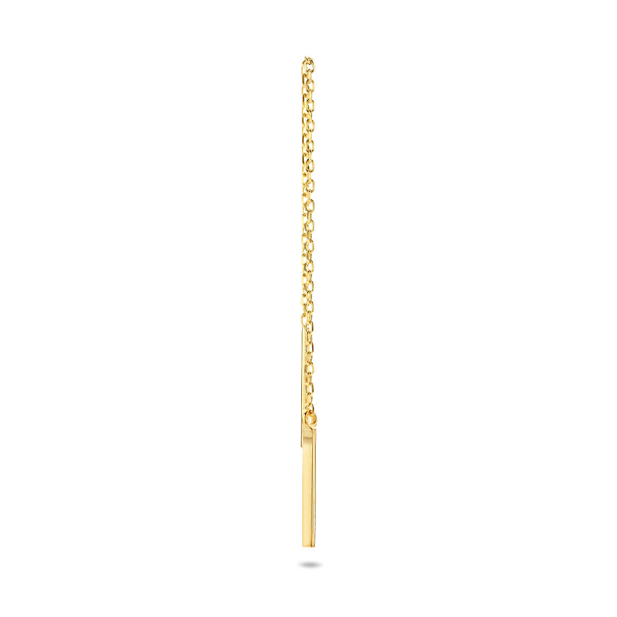 aro de tirador barra por pieza 14K oro amarillo