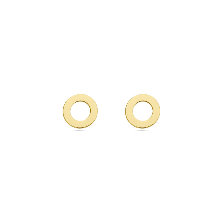 oorknoppen cirkel 14K geelgoud