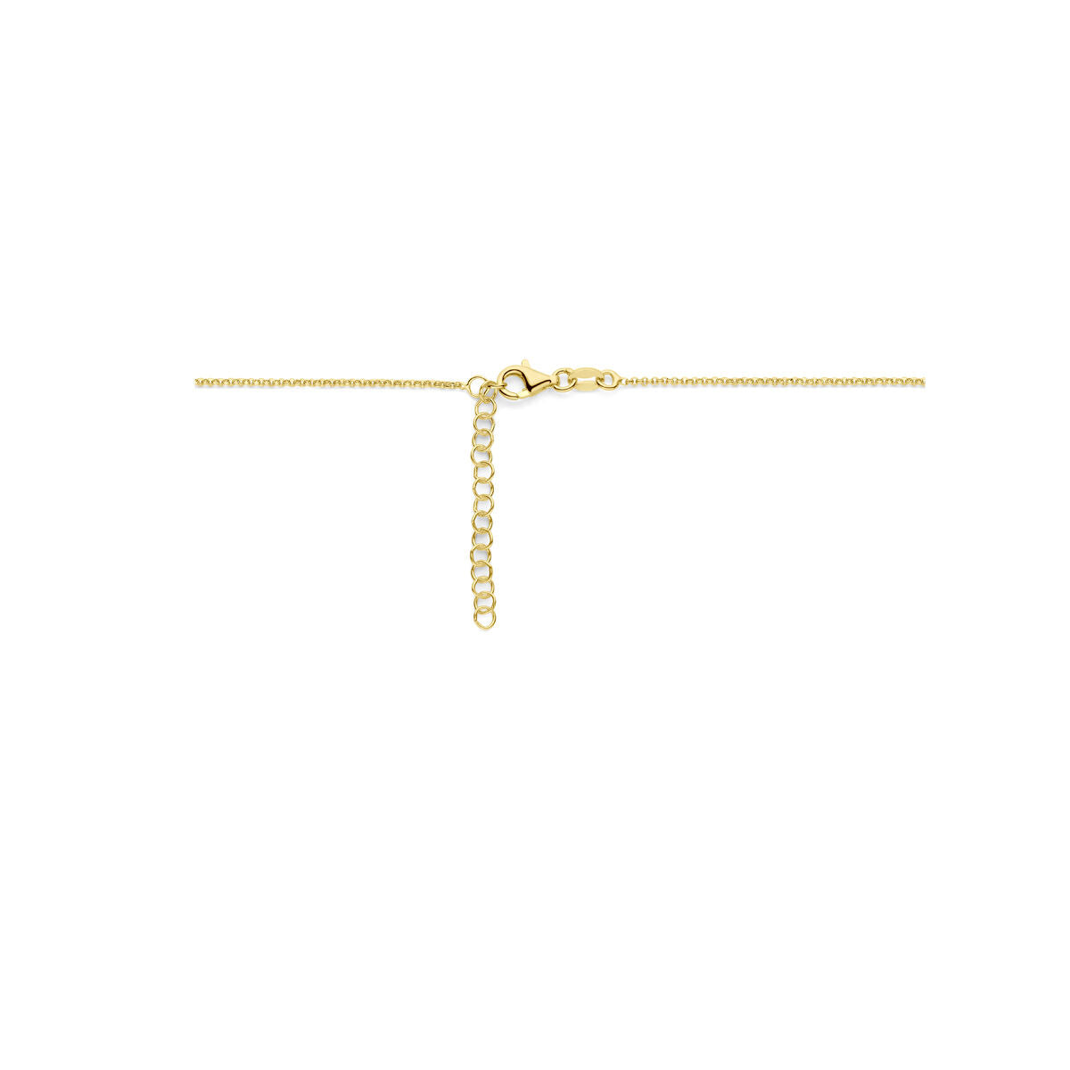 collar de corazones 41 + 4 cm 3 micrones chapado en oro amarillo