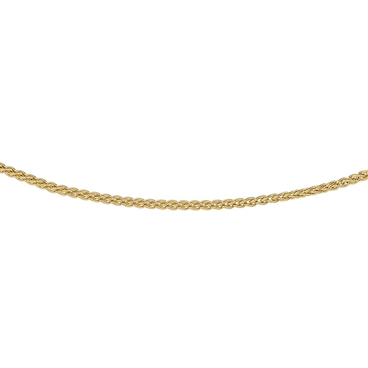 Collar de vossestaart de 1,3 mm en oro amarillo de 14 quilates.