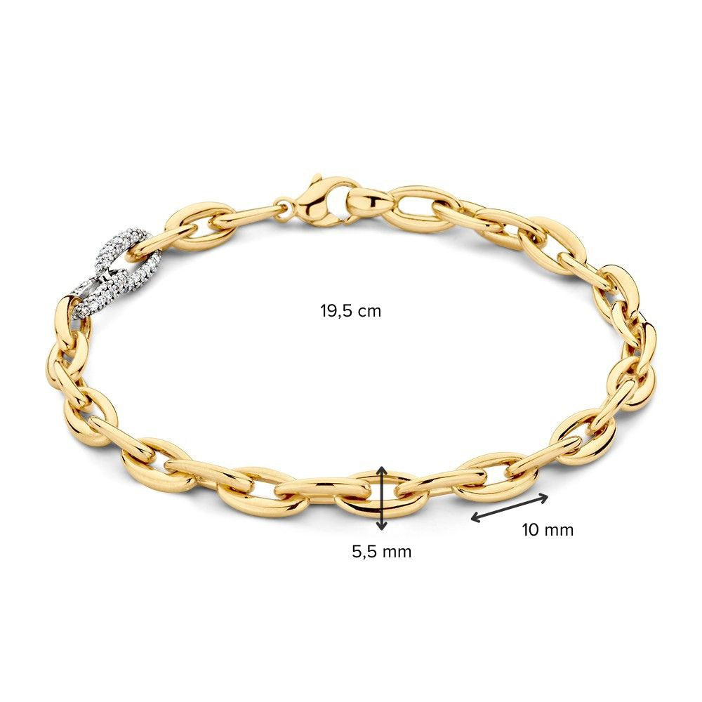 Pulsera de oro de lujo con 0,50 ct de diamantes – Elegancia de 14 quilates para de mujer