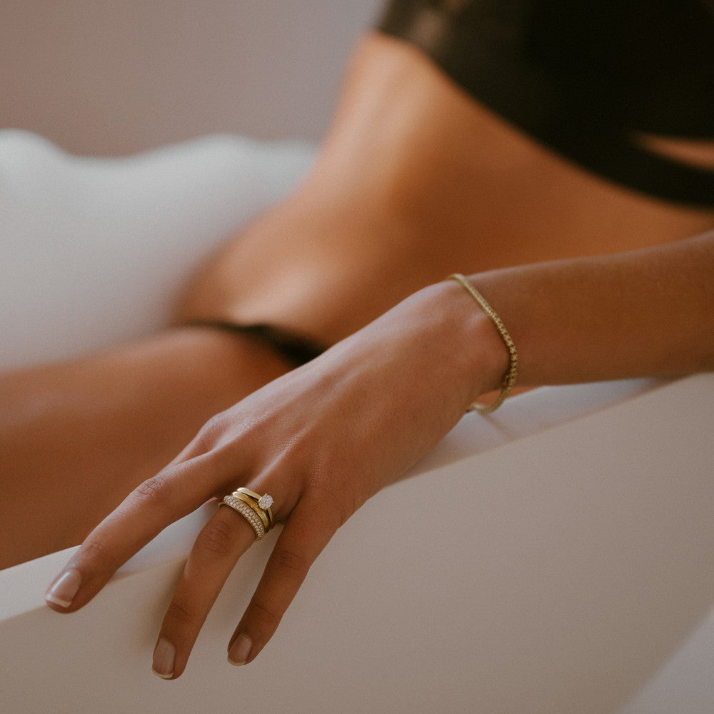 Pulsera Chloe 1,00 crt. oro blanco