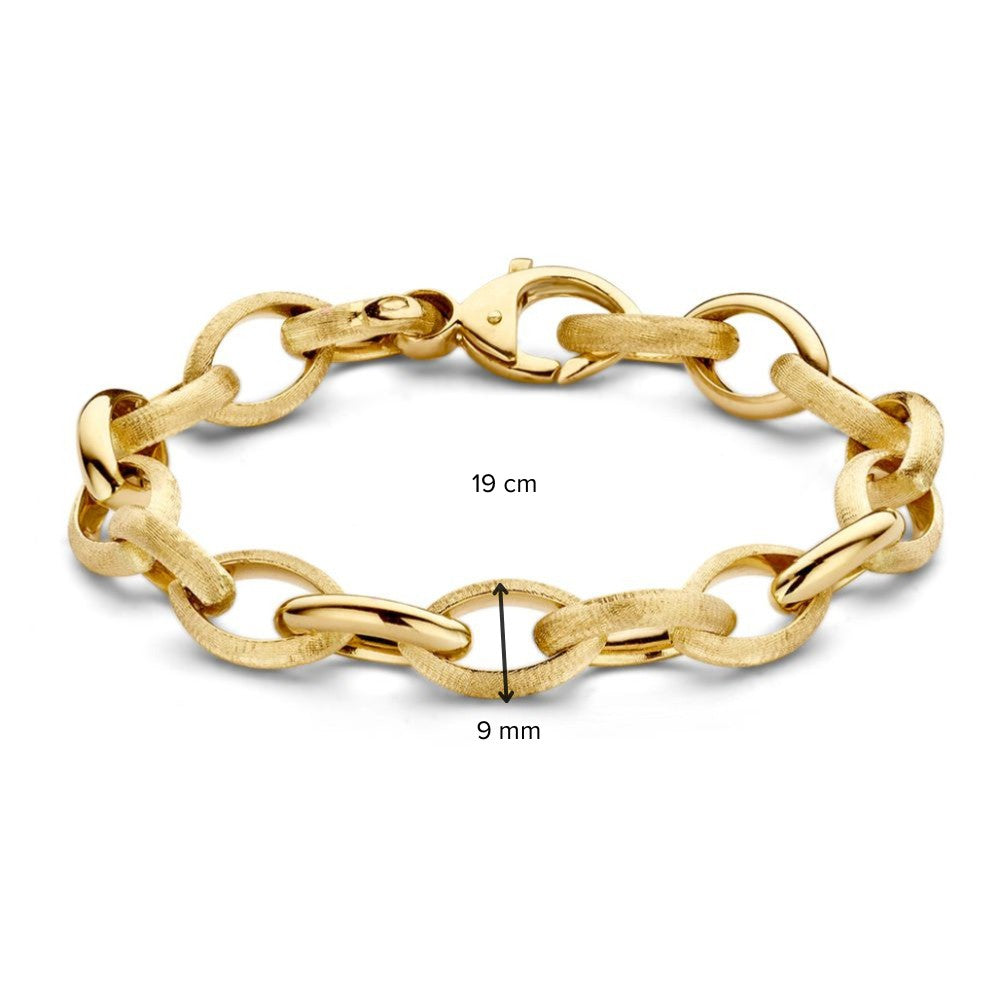 Pulsera de oro amarillo con eslabones ovalados – Van der Kooij Joyería de Lujo