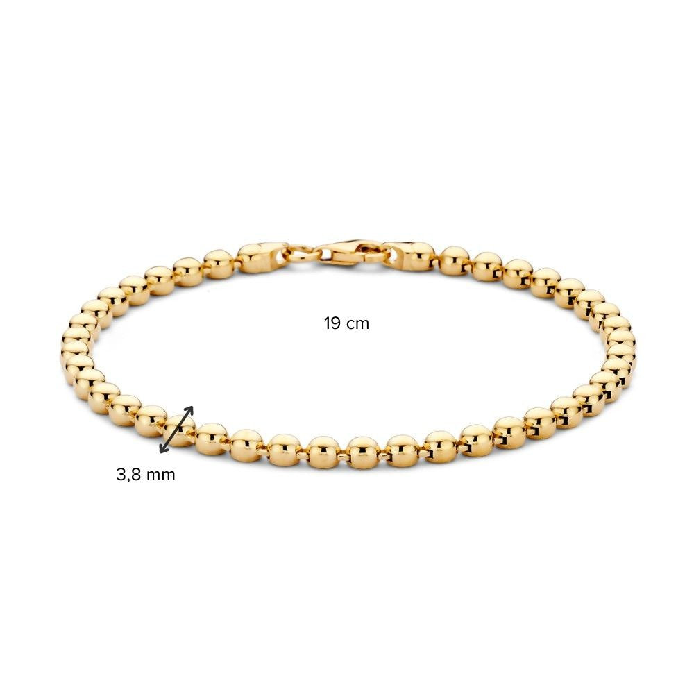 Pulsera de oro amarillo con bolitas de oro - Elegancia en simplicidad