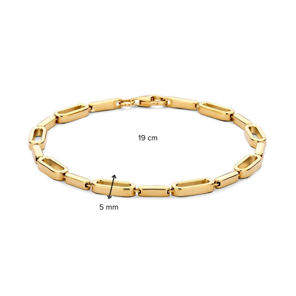 Pulsera de eslabones en oro amarillo – Elegancia en movimiento
