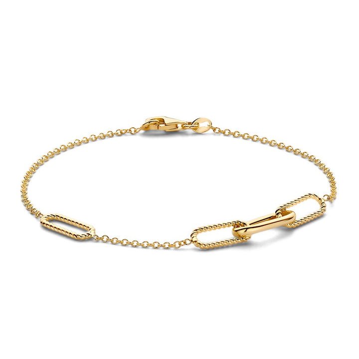 Stijlvolle Geelgouden Armband 14 Karaat, 2,8 gr, 19 cm – Tijdloos en Elegant