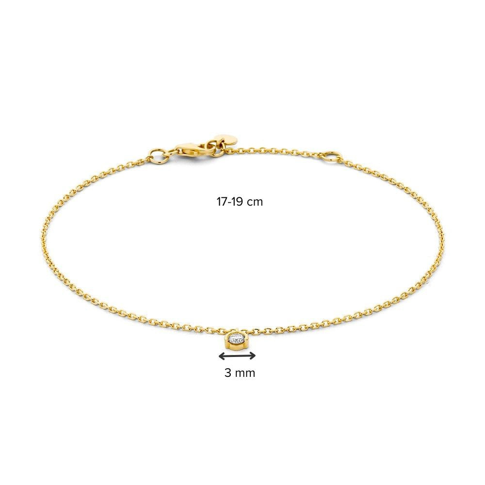 Pulsera oro amarillo brillante 0,08 crt.
