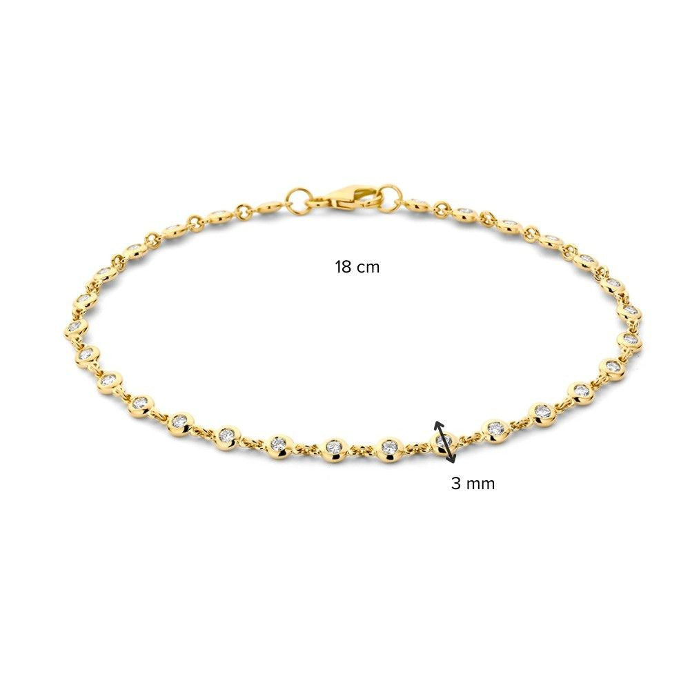 Pulsera oro amarillo brillante 0,61 crt.