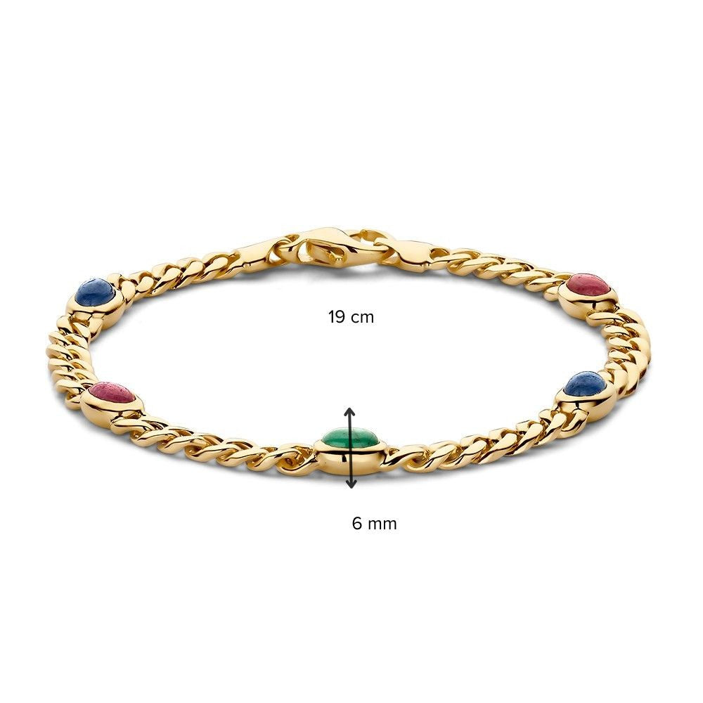 Pulsera oro amarillo con piedra preciosa