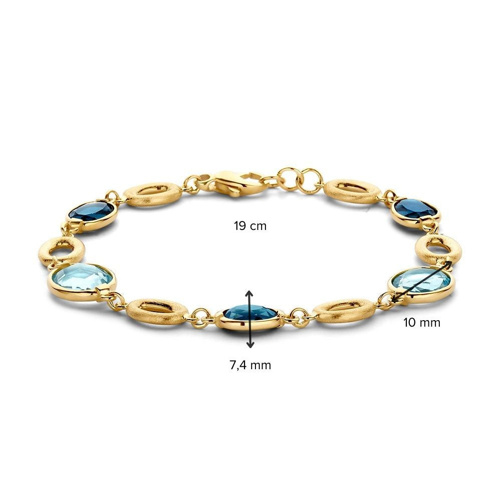 Pulsera oro amarillo con piedra preciosa