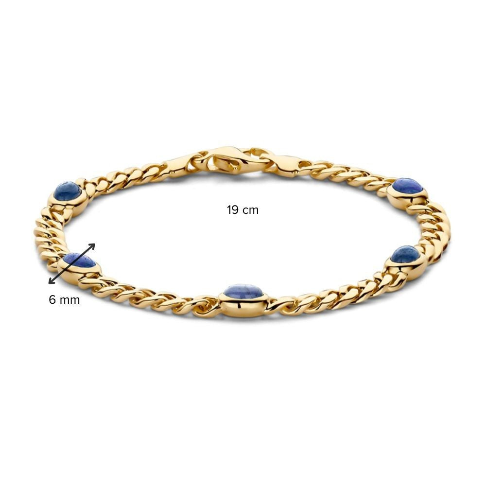 Pulsera oro amarillo zafiro