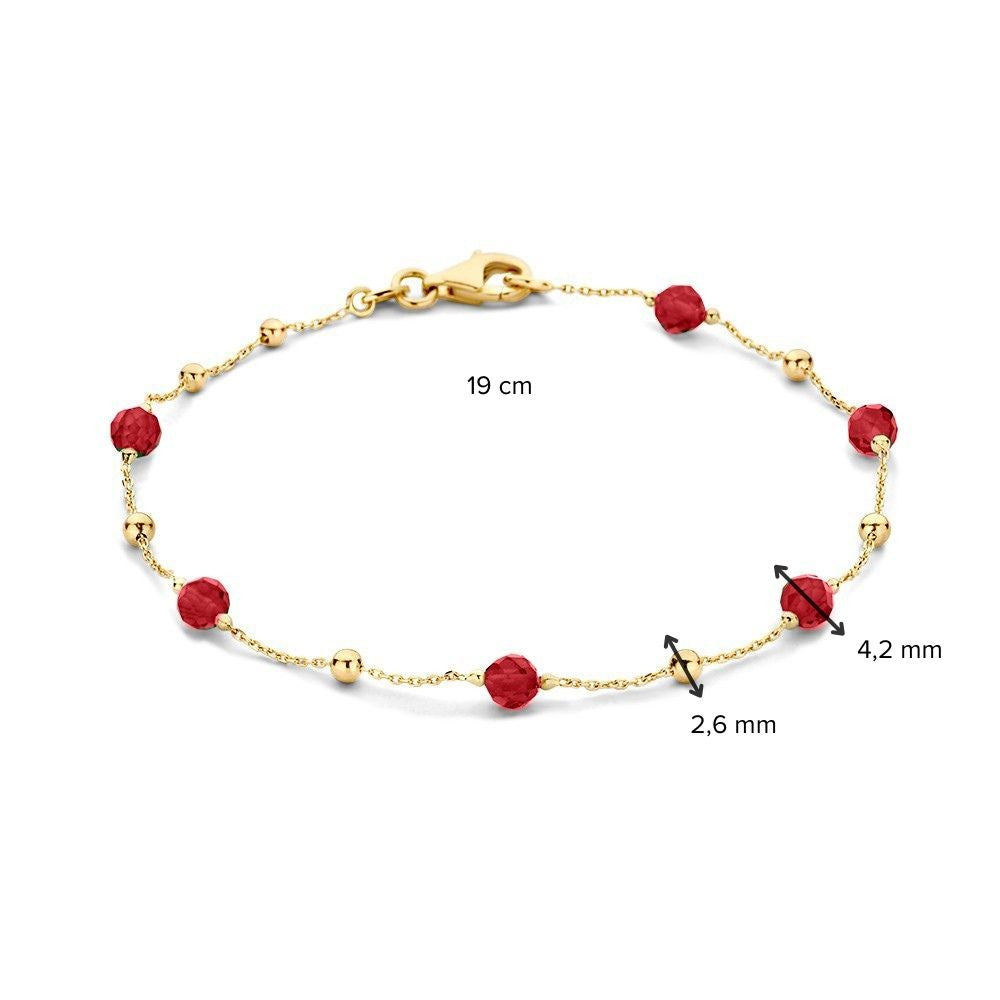 Armband geelgoud zirkonia