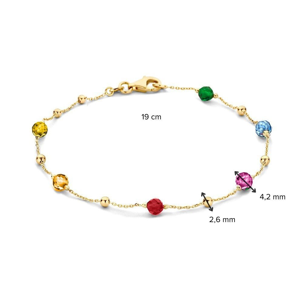 Pulsera oro amarillo circonita