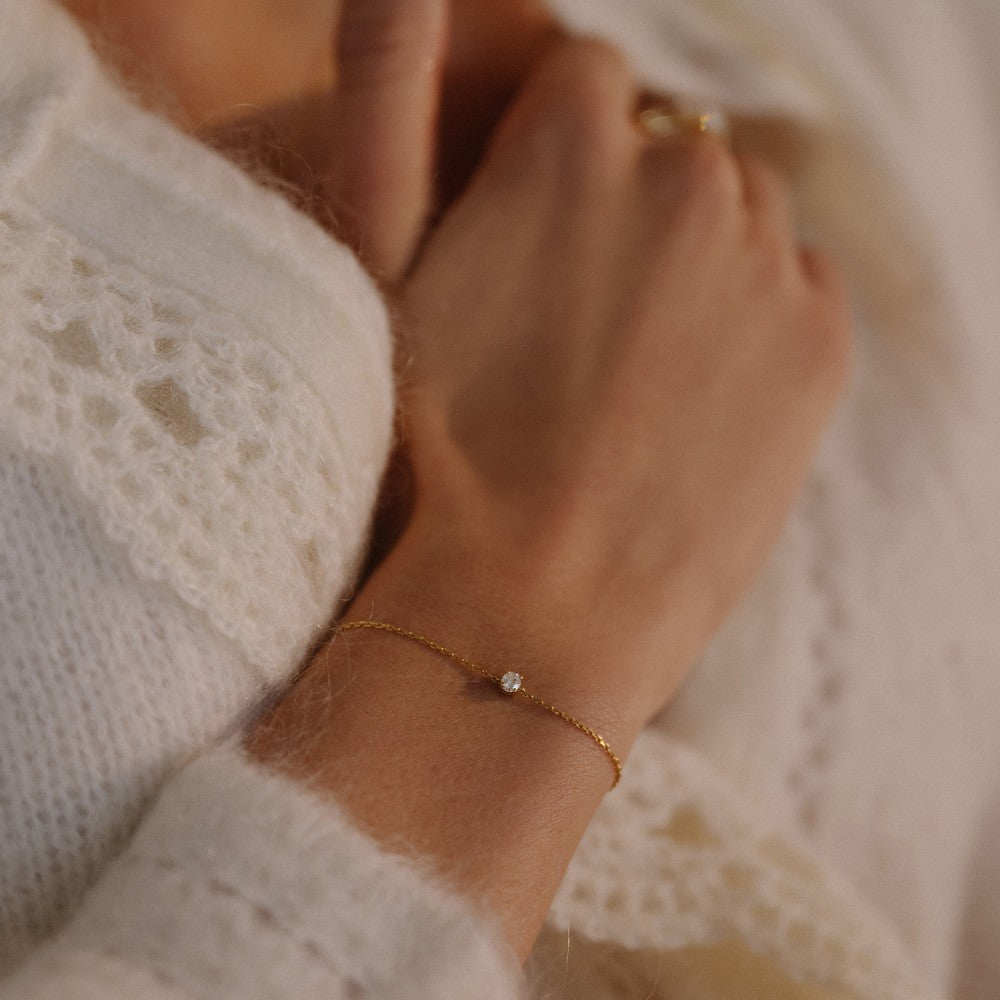 Pulsera Olivia 0,15 crt. oro blanco