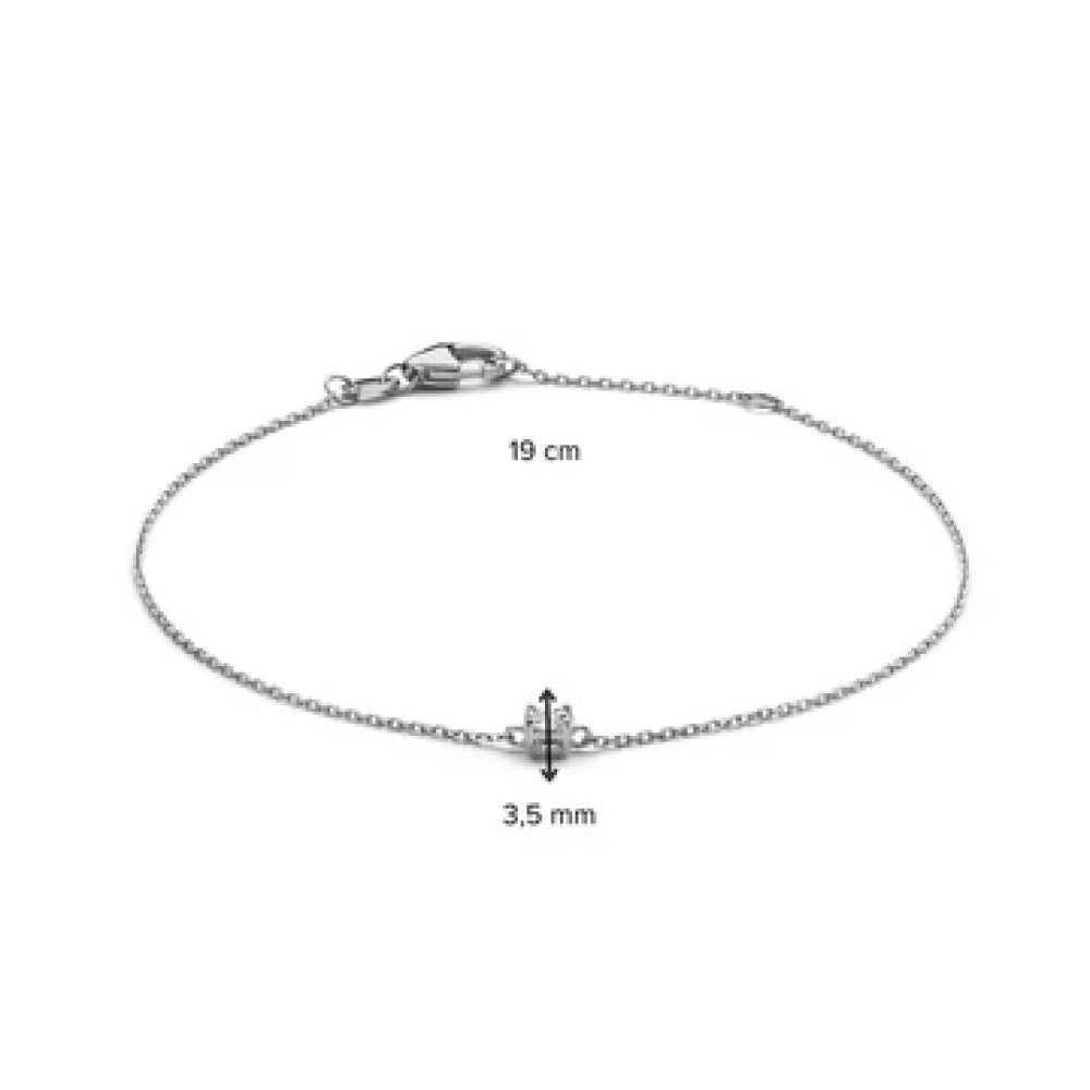 Pulsera Olivia 0,15 crt. oro blanco