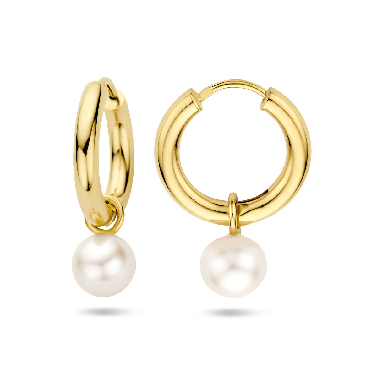 aros perla 14K oro amarillo