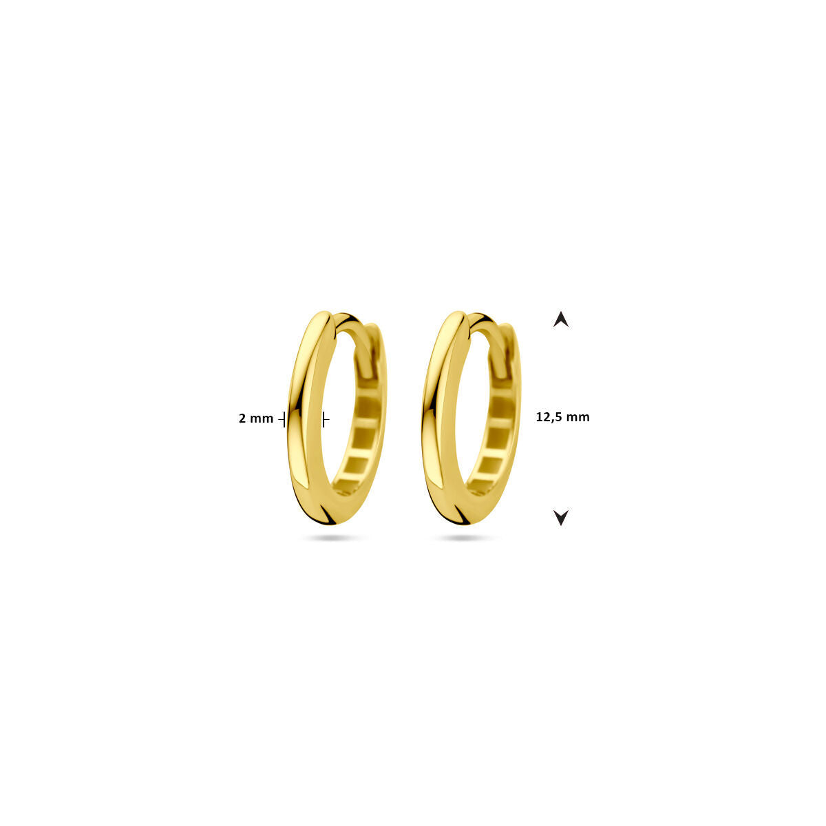 aros 12.5 mm 14K oro amarillo