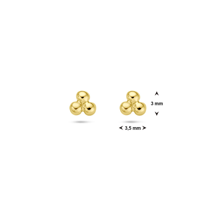 oorknoppen bolletjes 14K geelgoud