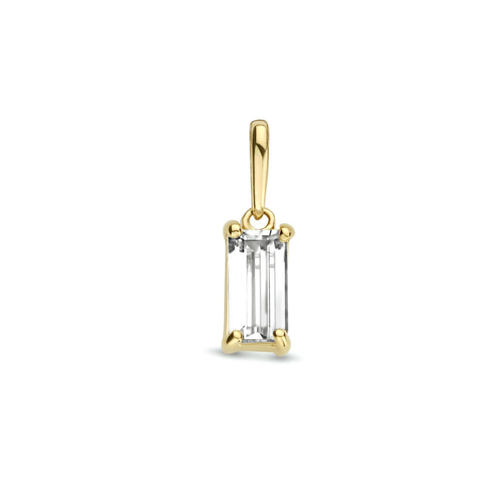 hanger zirkonia 14K geelgoud