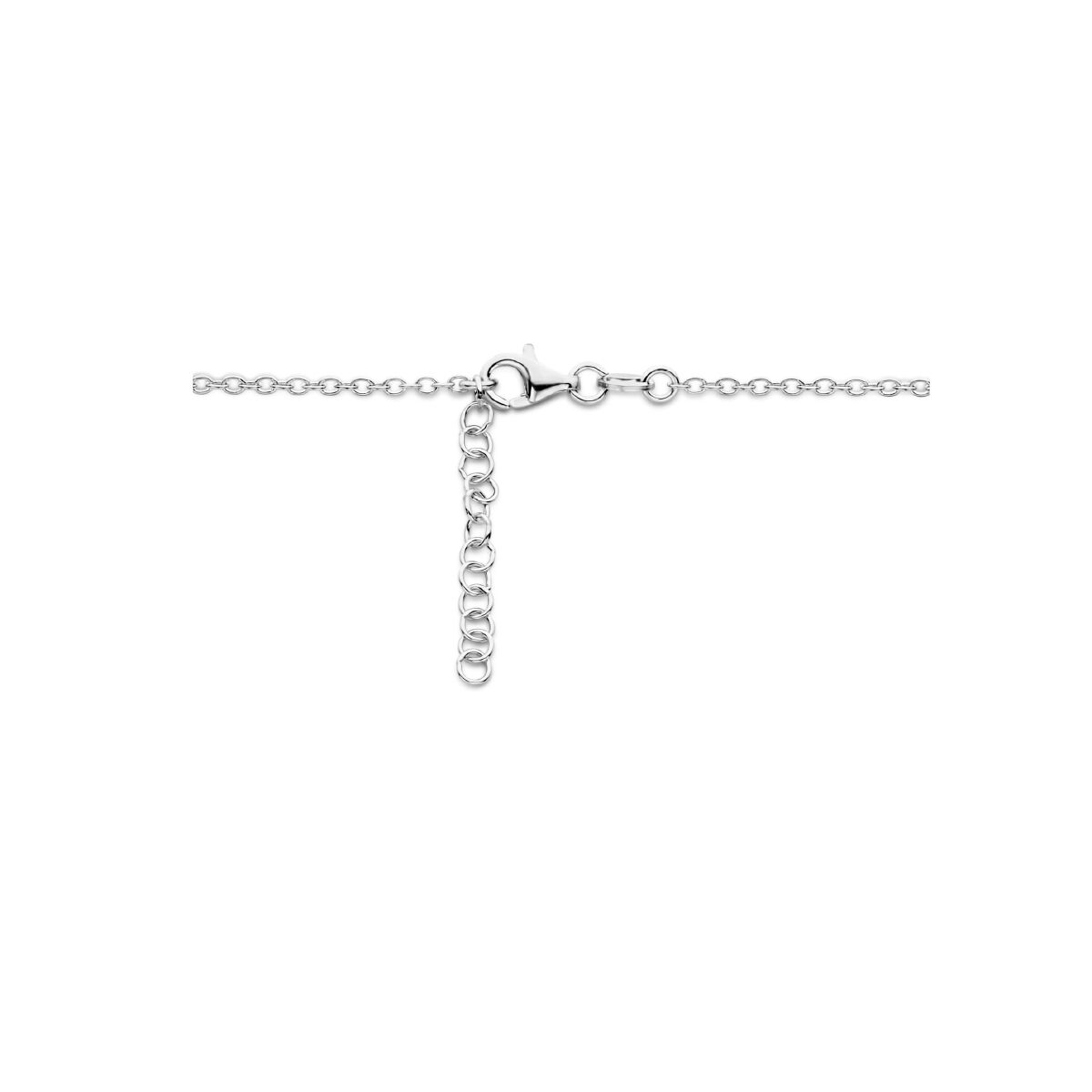 collar corazón e infinito 42 + 3 cm plata rodiada