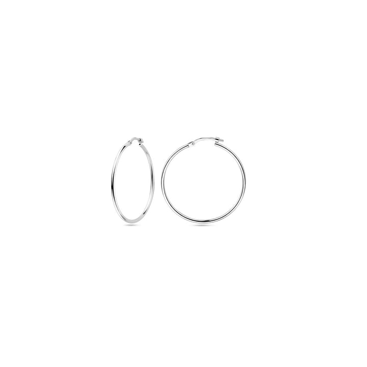 oorringen ronde buis 1,5 mm zilver gerhodineerd