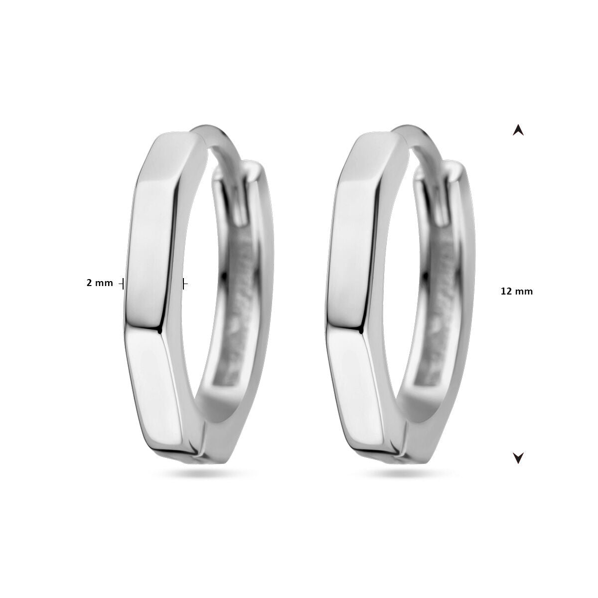aros de plata rodiado