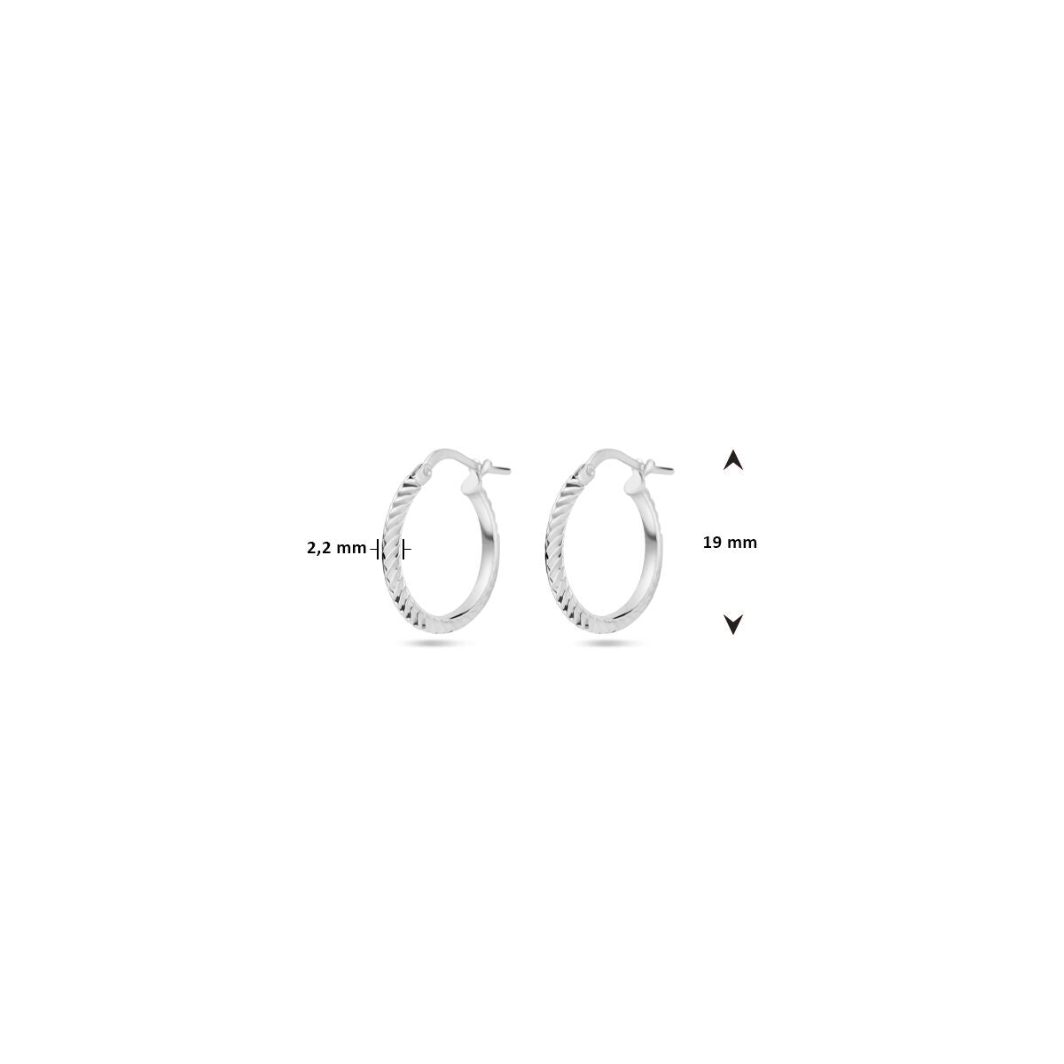 aros de plata diamantados rodiados