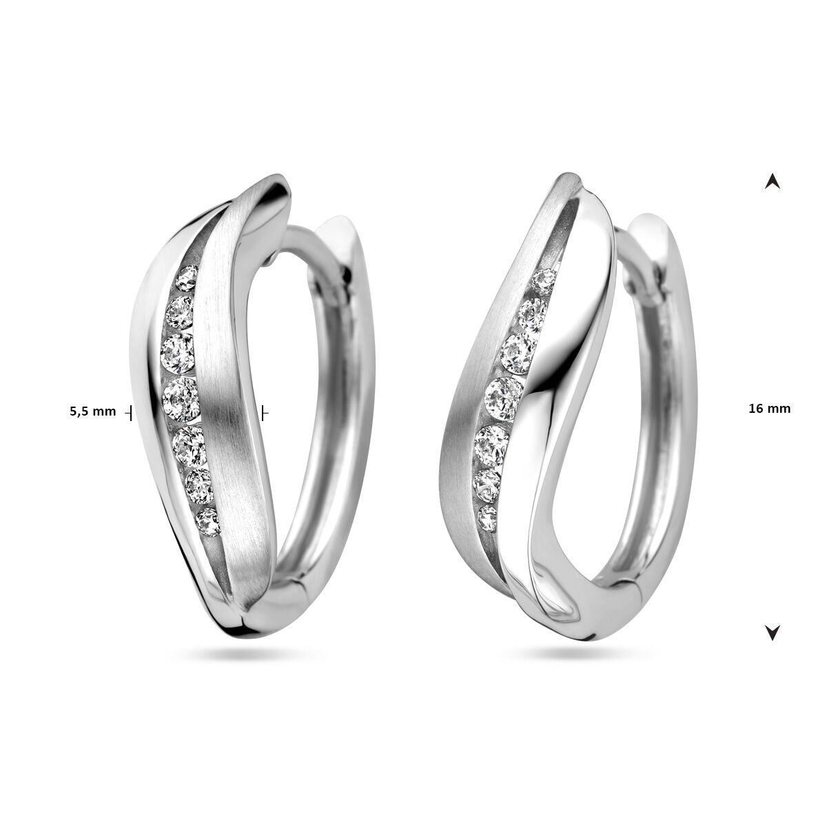 aros de circonita plata rodiada