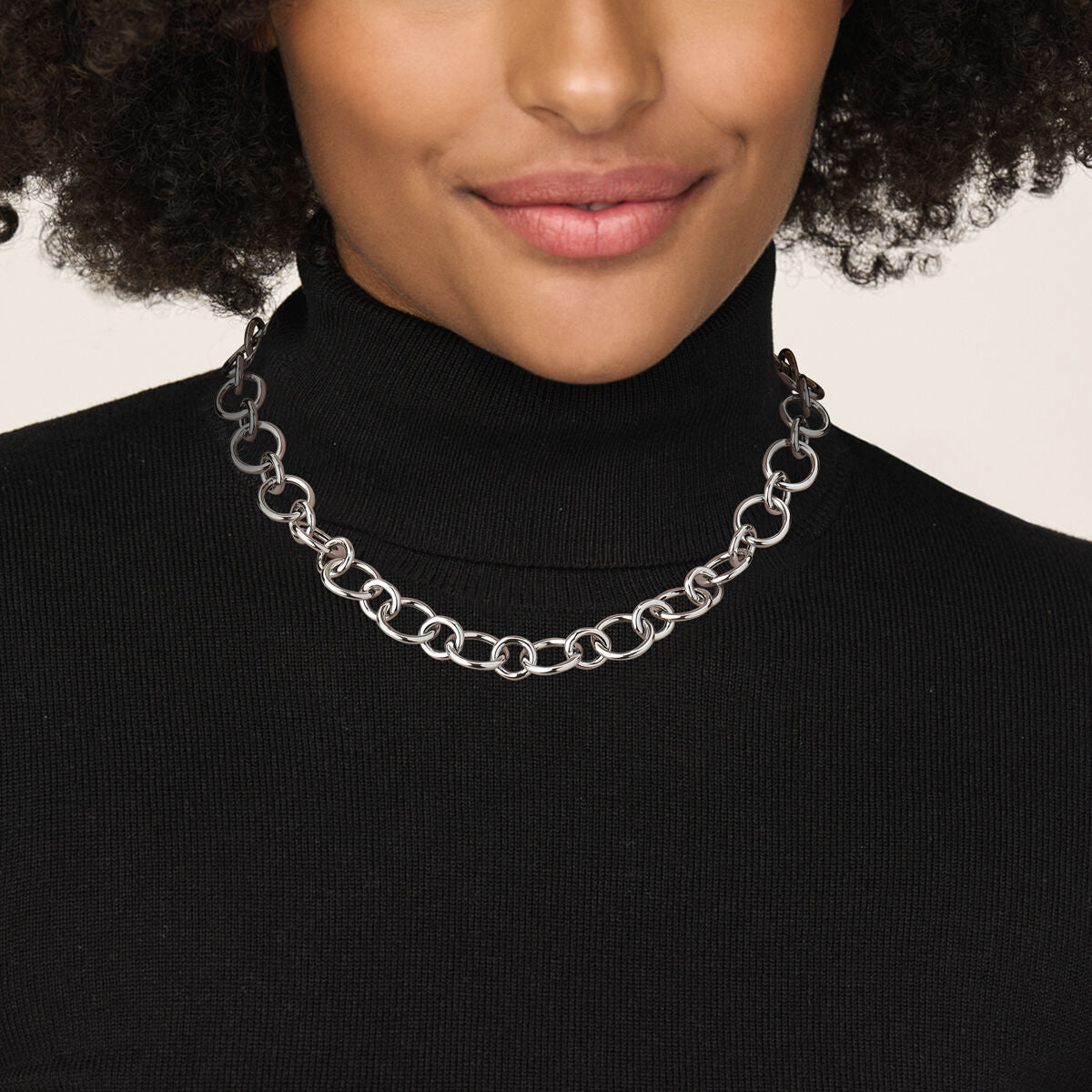 collar 17 mm 46 cm plata rodiado
