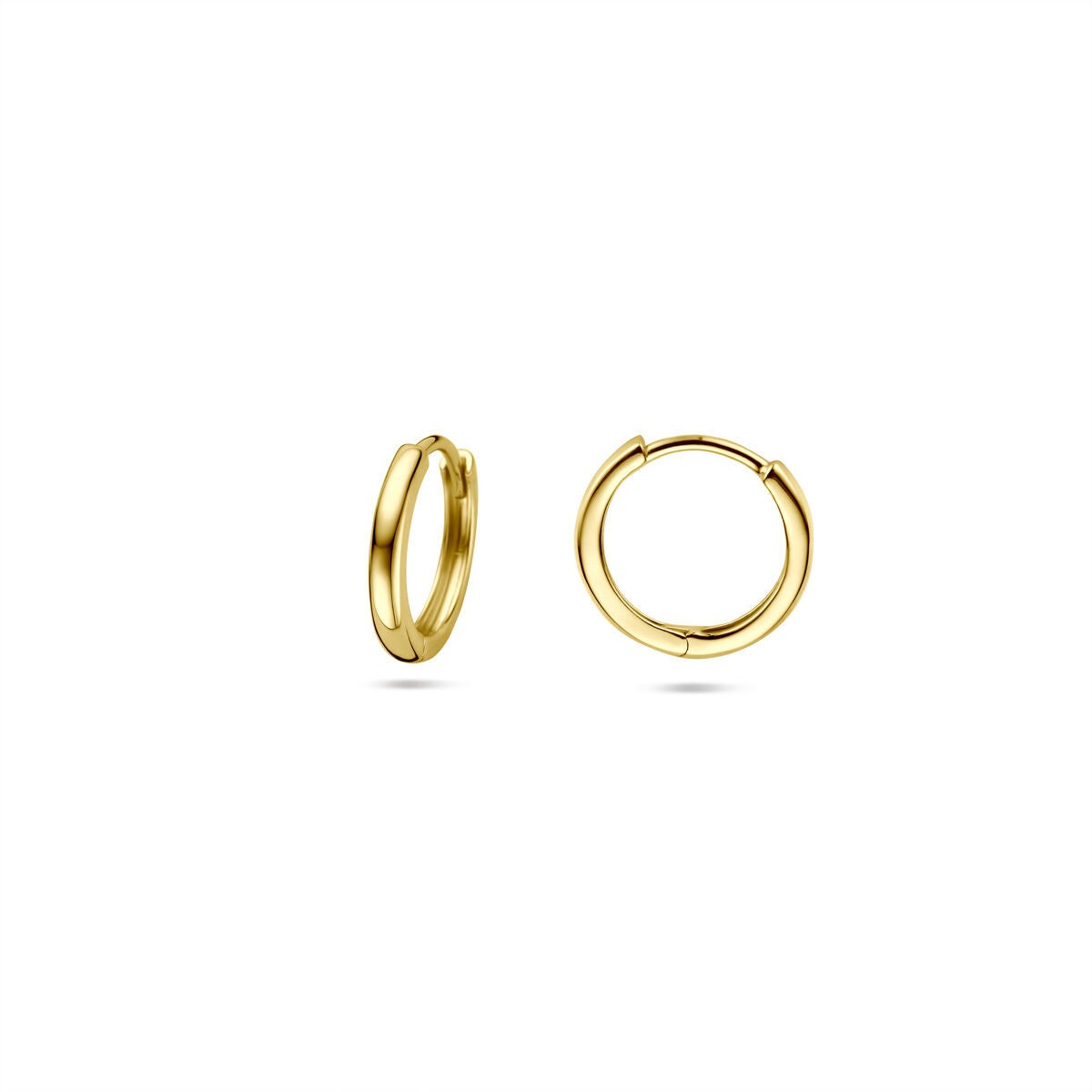 Aros de mujer de oro amarillo de 14k con cierre de bisagra