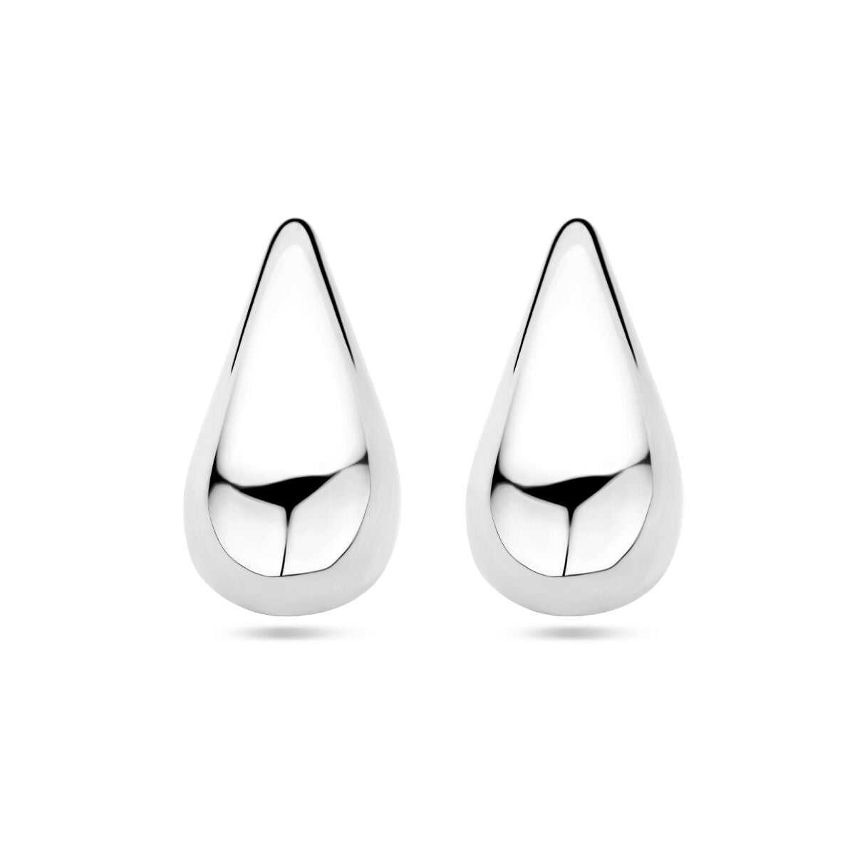 pendientes de botón plata rodiado